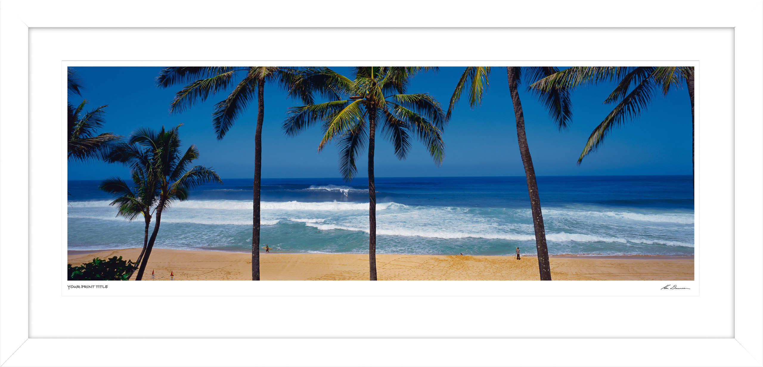 Pipeline, Oahu, Hawaii. 60inch Framed Print registration number 8/300