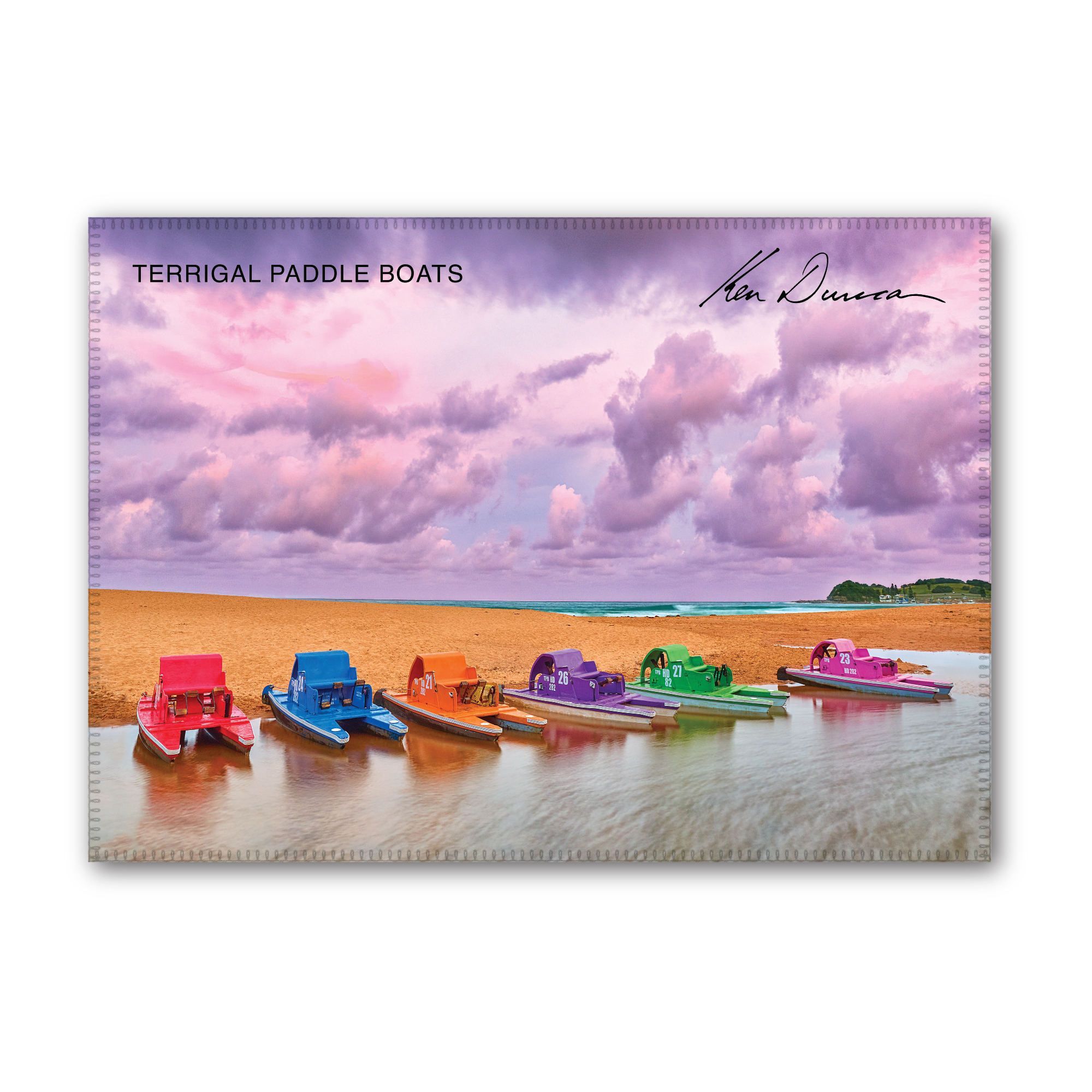 Terrigal Paddle Boats Tea Towel