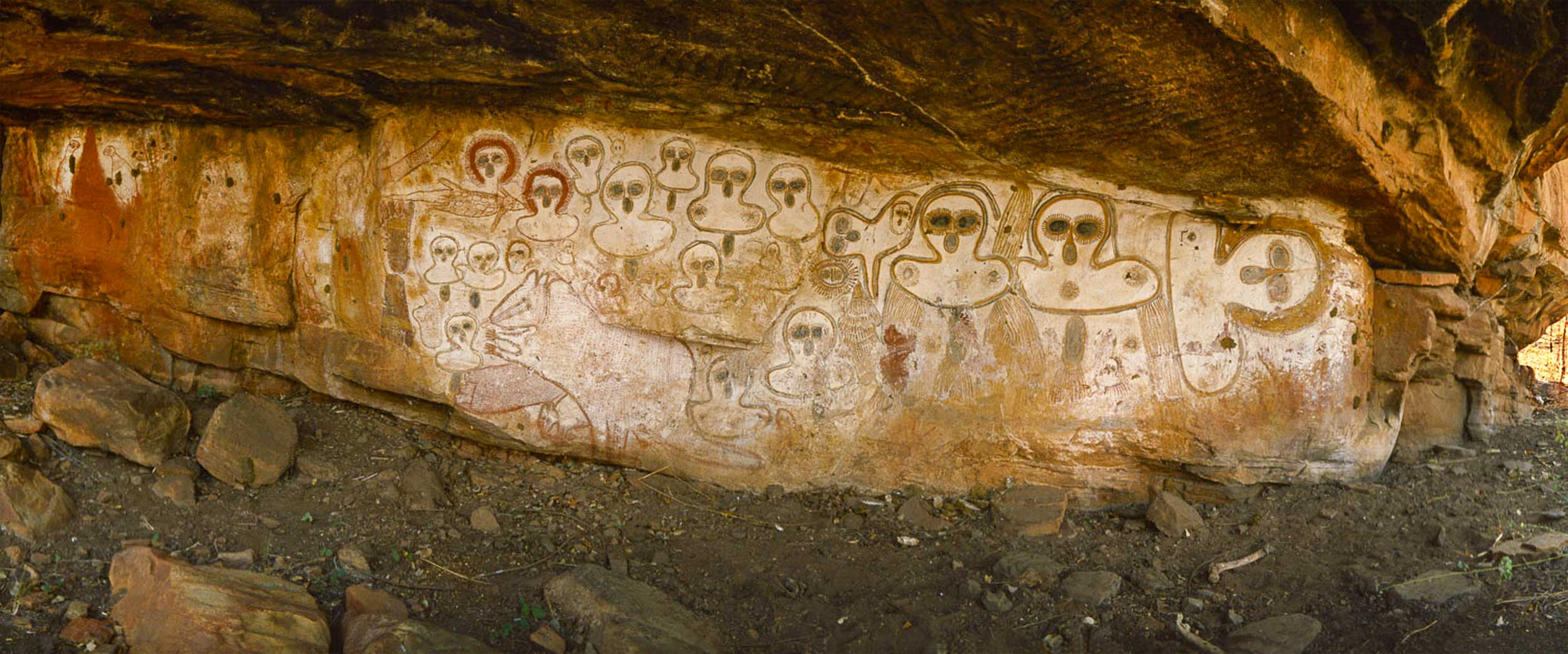 Wandjina Painting Site, Mt Elizabeth Station, Kimberley, WA